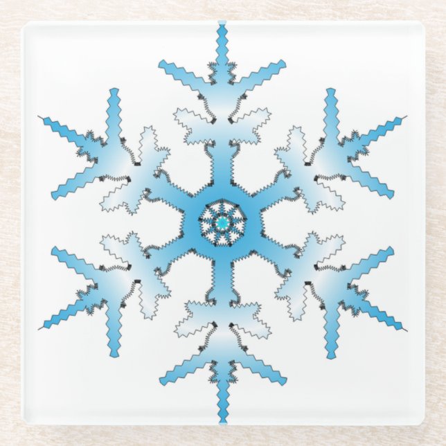 SNOWFLAKE GLASUNTERSETZER (Vorderseite)