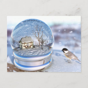 Snowflake-Globe-Postkarte Postkarte