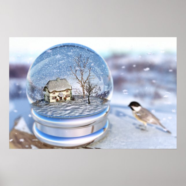 Snowflake Globe Print Poster (Vorne)