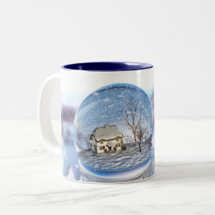 Snowflake Globe-Tasse Zweifarbige Tasse