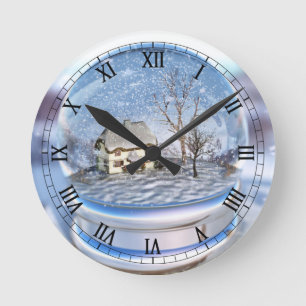 Snowflake Globe Uhr