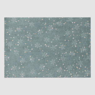 Snowflake Gold Star Aquamarin Blue Decouver Weihna Seidenpapier