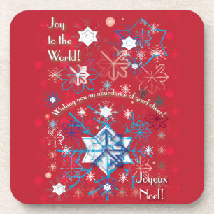 Snowflake Greetings I Getränkeuntersetzer