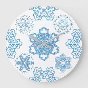 Snowflake Große Wanduhr