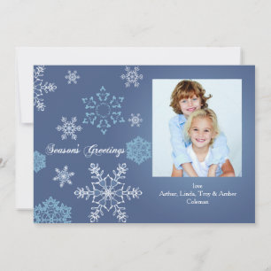 Snowflake Grußkarten Foto Feiertagskarte