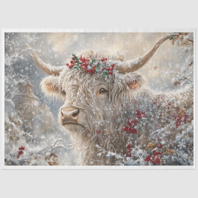Snowflake Highlander Seidenpapier (Vorderseite)