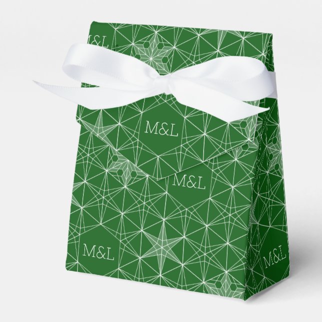 Snowflake-Hochzeit im japanischen Stil Geschenkschachtel (Vorderseite)