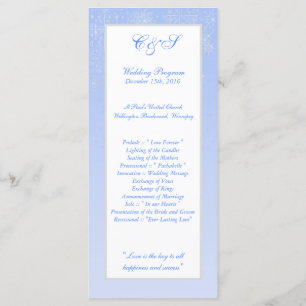 Snowflake-Hochzeitsprogramme Programm