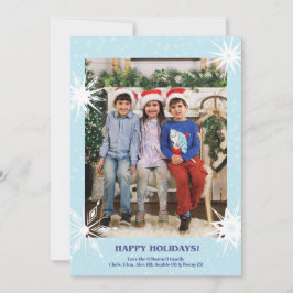 Snowflake Holiday Card mit Foto Feiertagskarte