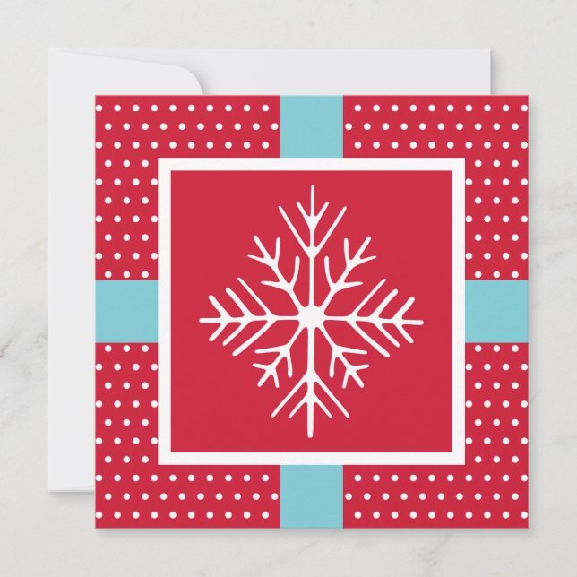 Snowflake Holiday Cards Feiertagskarte (Vorderseite)