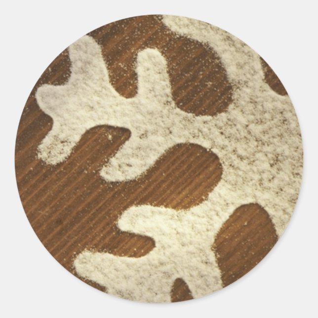 Snowflake Holiday Grußkarten und Aufkleber (Vorderseite)