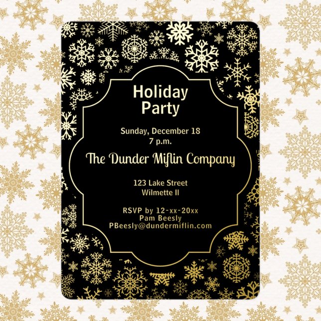 Snowflake Holiday Party Folieneinladung (Von Creator hochgeladen)