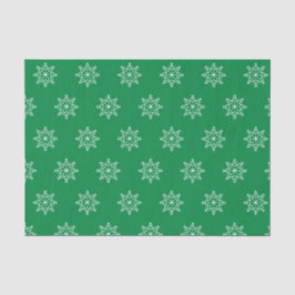 Snowflake Holiday Pattern Weihnachten Grün Seidenpapier