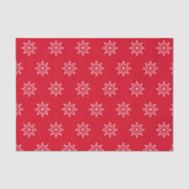 Snowflake Holiday Pattern Weihnachten Rot Seidenpapier