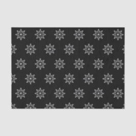 Snowflake Holiday Pattern Weihnachten Schwarz-weiß Seidenpapier
