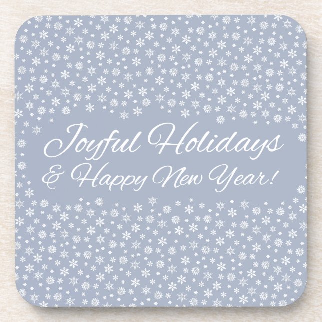 Snowflake Holidays Untersetzer (Vorderseite)