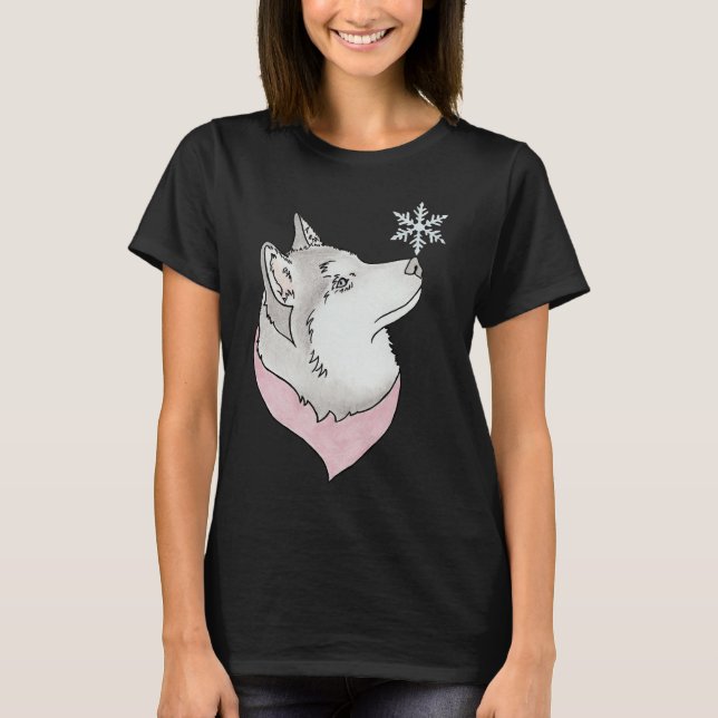 Snowflake Husky T-Shirt (Vorderseite)