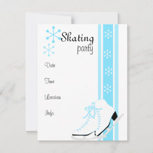 Snowflake Ice Skates Einladung