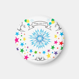 Snowflake im neuen Jahr Magnet