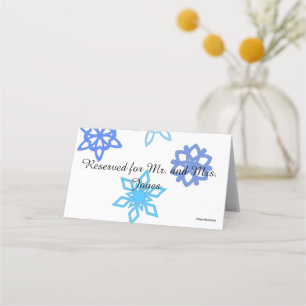 Snowflake individuell anpassbarer Tisch/Platzkarte Platzkarte
