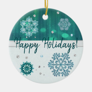 Snowflake Jewele 3D CUSTOM-BOTSCHAFT Keramik Ornament