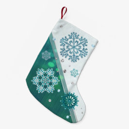 Snowflake Jewelen 3D Kleiner Weihnachtsstrumpf