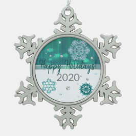 Snowflake Jewelen 3D Schneeflocken Zinn-Ornament