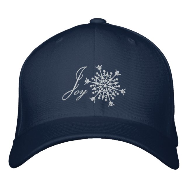 Snowflake Joy Bestickte Kappe (Vorderseite)
