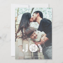 Snowflake Joy Full Bleed Weihnachts-Foto Feiertagskarte