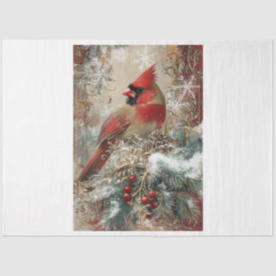 Snowflake-Kardinal Seidenpapier