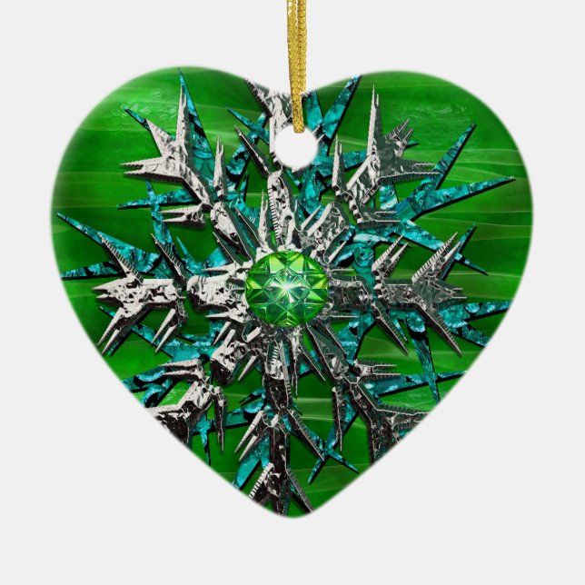 Snowflake Keller Keramikornament (Vorne)