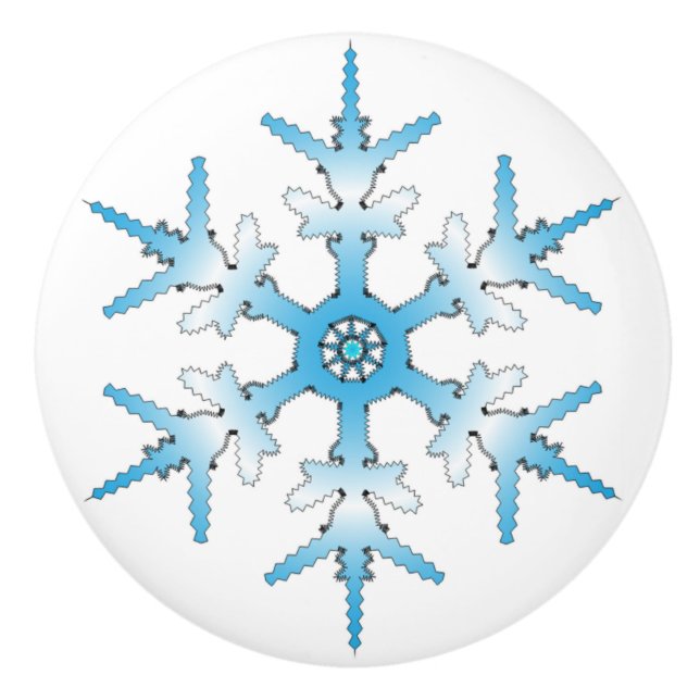 SNOWFLAKE KERAMIKKNAUF (Vorderseite)