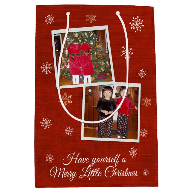 Snowflake Kisses Mittlere Geschenktüte (Vorderseite)