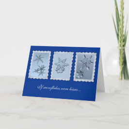 Snowflake Kisses Valentine Karte