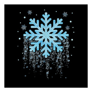 Snowflake Kostüm Winter Weihnachten Matching Mens Poster