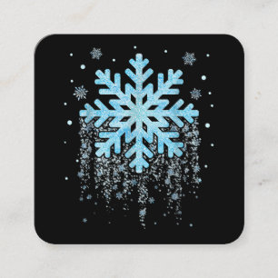 Snowflake Kostüm Winter Weihnachten Matching Mens Quadratische Visitenkarte
