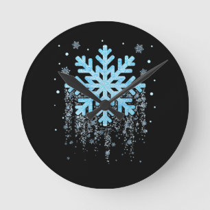 Snowflake Kostüm Winter Weihnachten Matching Mens Runde Wanduhr