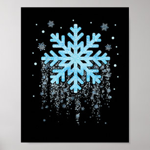 Snowflake Kostüm Winterweihnachtsmatte Poster