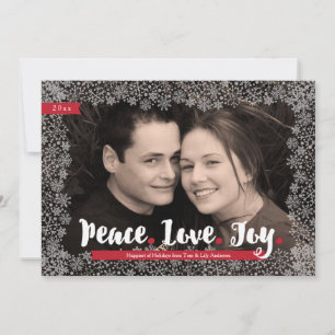 Snowflake Lace Frame Holiday Foto Feiertagskarte