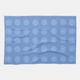 Snowflake Light Blue Winter Pattern Geschirrtuch