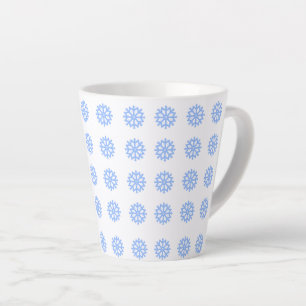Snowflake Light Blue Winter Pattern Milchtasse