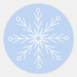 Snowflake Line Art Blue Sticker