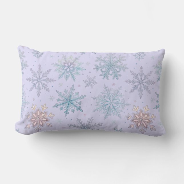 "Snowflake Lumbar Kissen (Vorderseite)