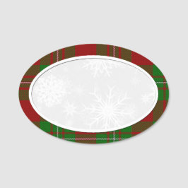 Snowflake MacGregor Kariert Name Tag Namensschild