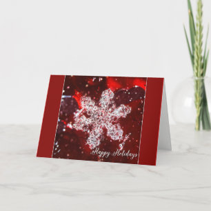 Snowflake Macro Foto Happy Holidays Card Feiertagskarte