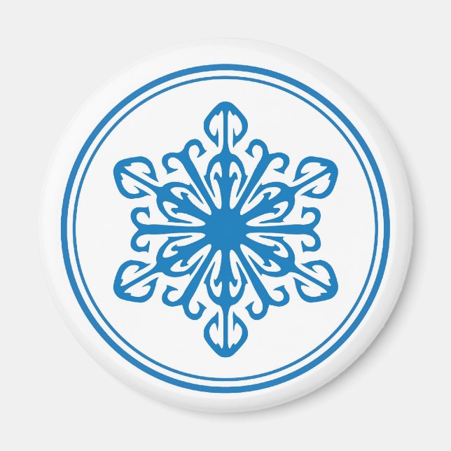 Snowflake Magnet - Blau (Vorne)