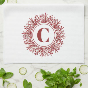 Snowflake Monogram Geschirrtuch