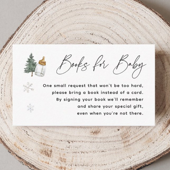 Snowflake Mountain Winter Baby Shower Buchungsanfr Begleitkarte (Von Creator hochgeladen)