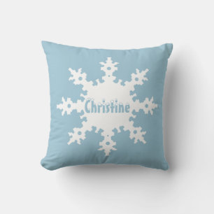 Snowflake Name Pillow Kissen