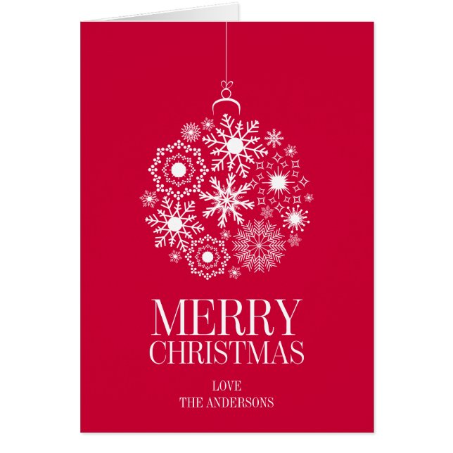 Snowflake Ornament Frohe Weihnachtskarte (Vorne)
